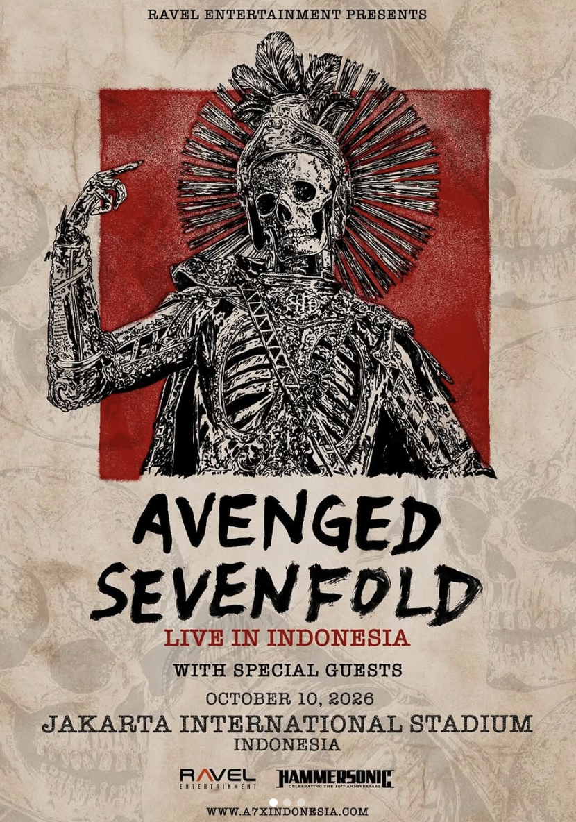 Avenged Sevenfold Set for Massive Jakarta Stadium Show, 2026