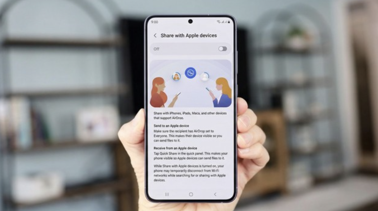 Galaxy S26 gains native AirDrop support for iPhone transfers