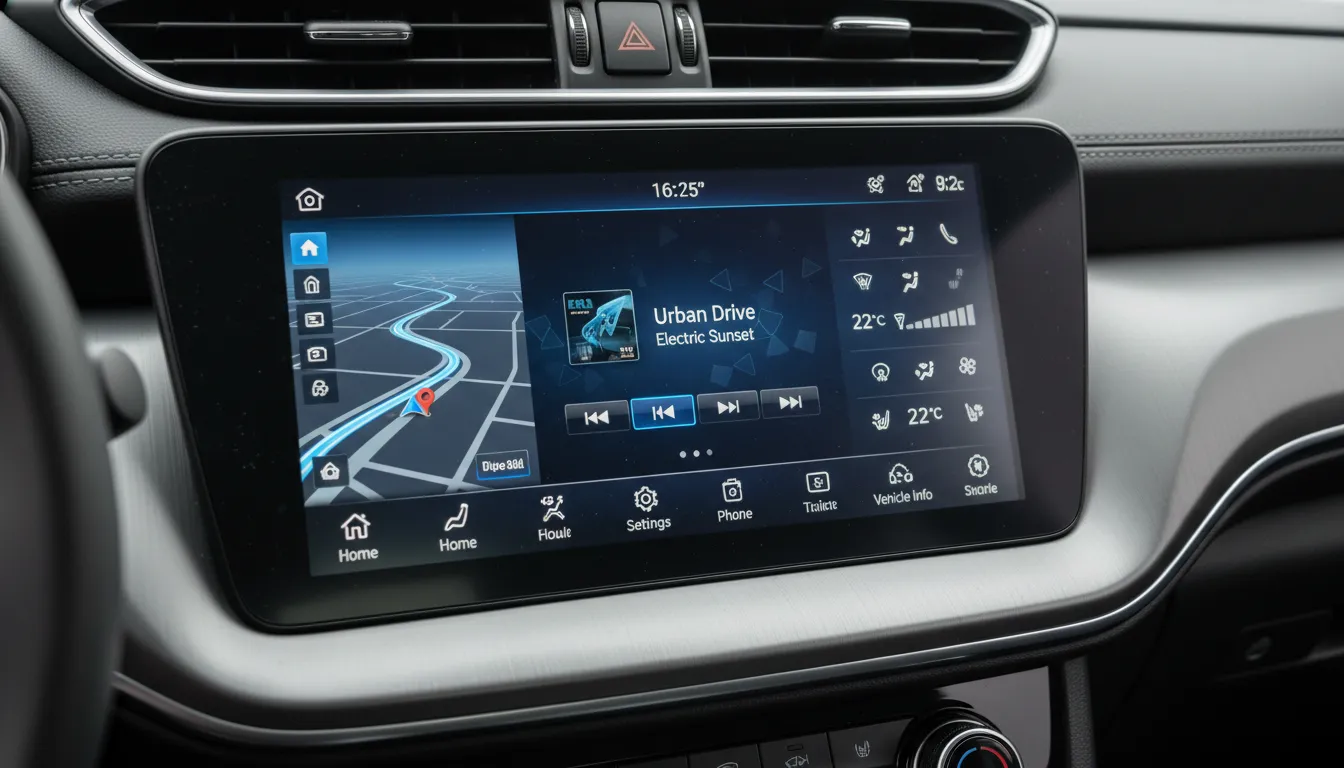 Close up of the GWM Haval Jolion's 10.25-inch touchscreen interface