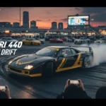 Lewis Hamilton drifting a Ferrari F40 at Daikoku PA in Japan