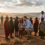 Prince Harry attending a Sentebale event in Lesotho