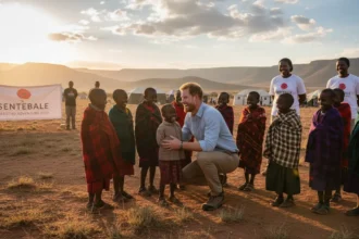 Prince Harry attending a Sentebale event in Lesotho