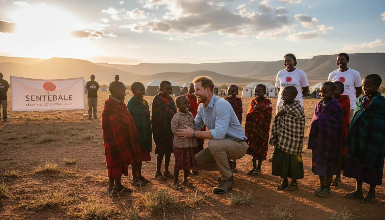 Prince Harry attending a Sentebale event in Lesotho